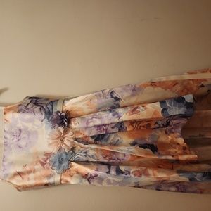 Speechless kids size 10 pink, purple, and blue dress with with white ribbon tie